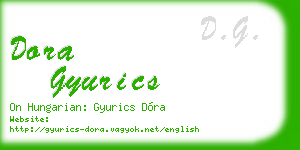 dora gyurics business card