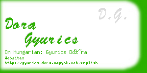 dora gyurics business card